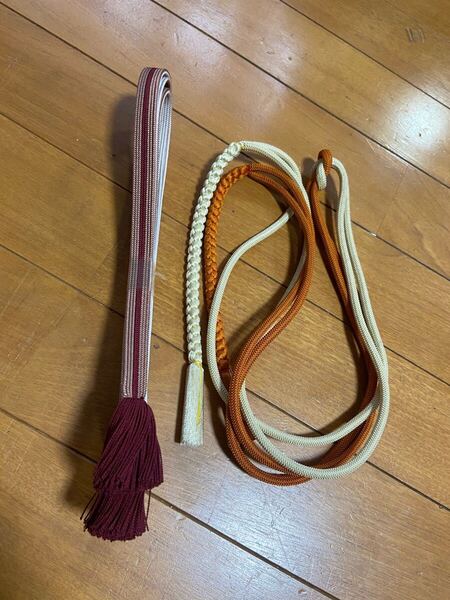 A 帯締め2本セット 正絹 着物 和服 和装 和風 和物 組紐 和装小物