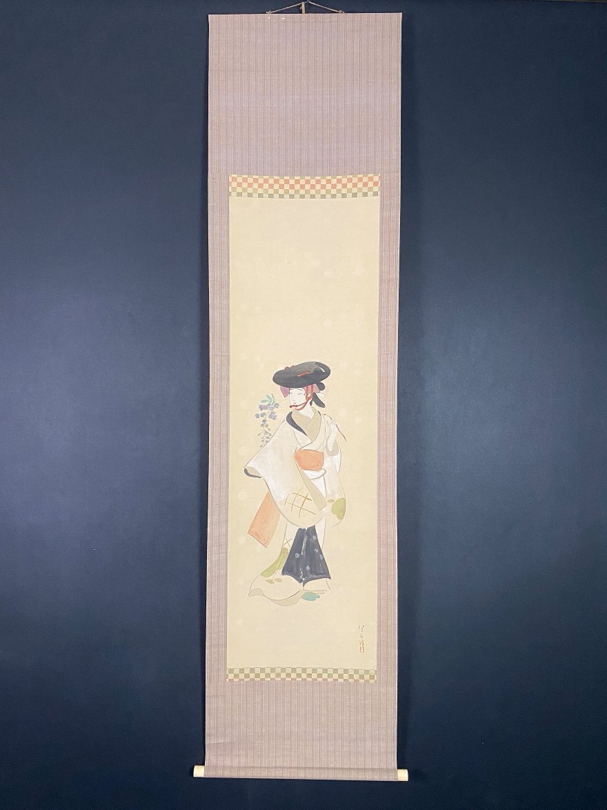 池田輝方 日本画 肉筆『お七』サイン(印譜) 画廊シール F8号 額装 b370 Yahoo!オークション -「池田輝方」(美術品) の落札相場・落札価格