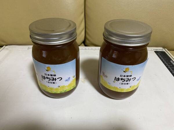 日本蜜蜂のはちみつ 600グラム+600グラム=1200㌘