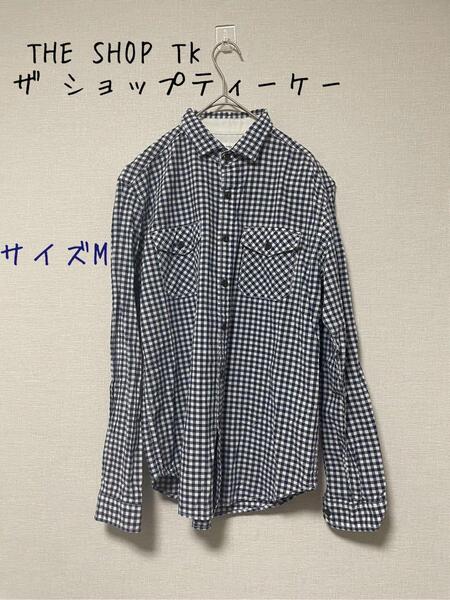 THE SHOP TK ザ ショップティーケー長袖シャツギンガムチェック M