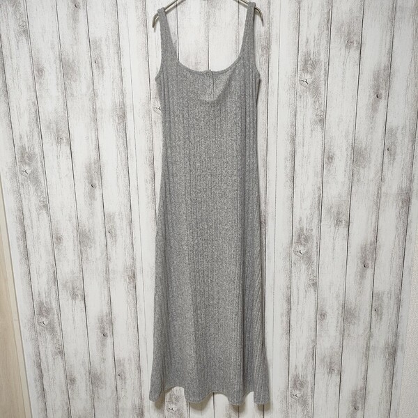 SHEIN シーイン (M) 起毛 ノースリーブ ロングワンピース
