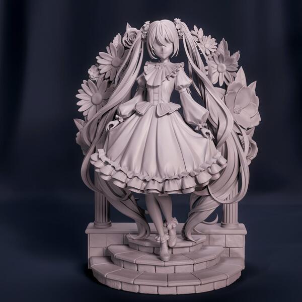 1/8 ロリータ 未塗装未組立 花飾り レジンキット フィギュア ガレキ 美少女 ドレス 精密 Lolita