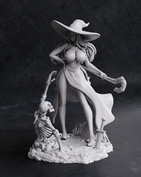1/10 ソーサレス 未塗装未組立 ドラゴンズクラウン フィギュア ガレージキット ガレキ 美少女キャラ ファンタジー系 魔法使い