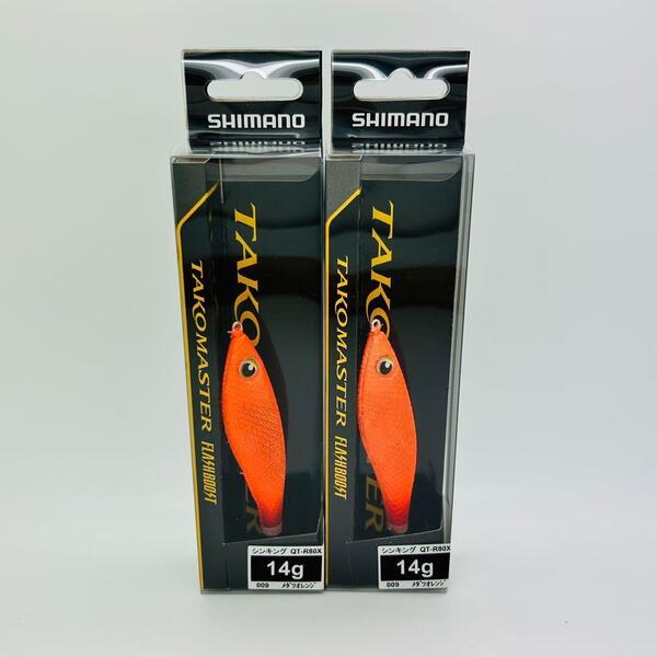 新品 SHIMANO シマノ TAKOMASTER TAKOMASTER SUTTE タコマスター タコマスター スッテ M QT-R80X メダツオレンジ 2点セット