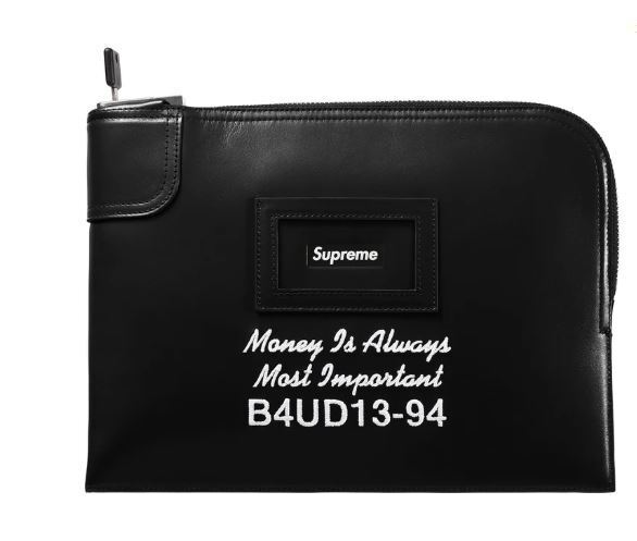 Supreme Leather Money Bag "Black" シュプリーム クラッチバッグ