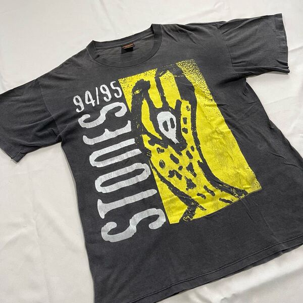 【鬼フェード】 L 90s Rolling Stones Vintage Tee BROCKUM Voodoo Lounge ヴィンテージ Tシャツ 墨黒 ローリングストーンズ ボロの美学