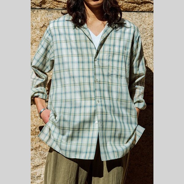 MAATEE&SONS "H Wool" Open Collar Shirt