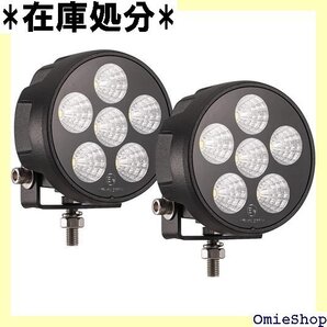 LED補助灯 ワークライト 丸形 30°広角 30W ォグランプ交換用、12v 24v 兼用 防水 2個セット 2391