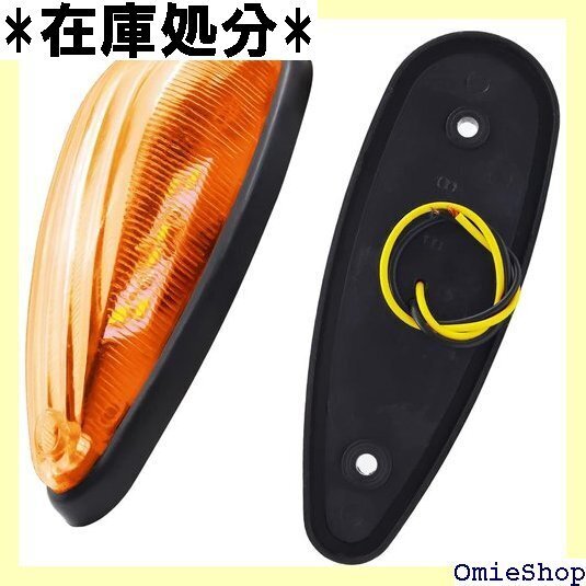 ナマズマーカー 12V、サイドマーカー LED 24V ーカー トラックウインカー アンバー、ナマズランプ 2個 2596