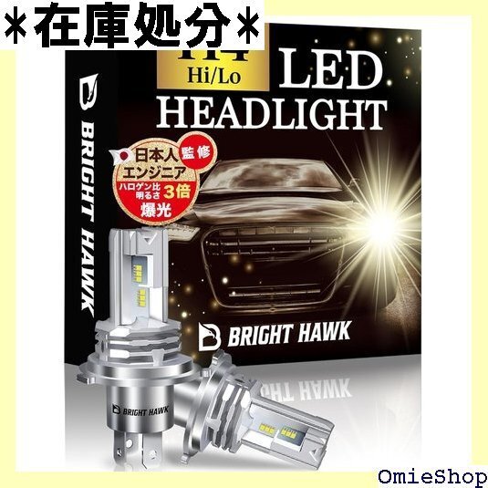 自動車技術者監修 H4 LED ヘッドライト 車検対応 チップ改良 6700K ブライトホーク ハイエンドモデル 2687