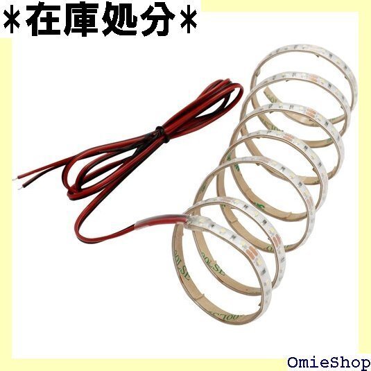 LEDテープライト 12V 細い 極細 防水 高密度 m 高輝度 IP54 白ベース 片端子 白色 100cm 2942