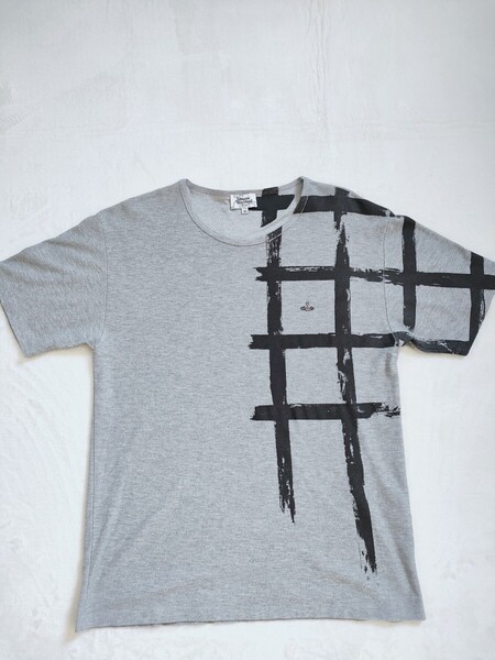 ヴィヴィアンウエストウッド マン Tシャツ 美品 46 グレー 半袖 Vivienne Westwood Man