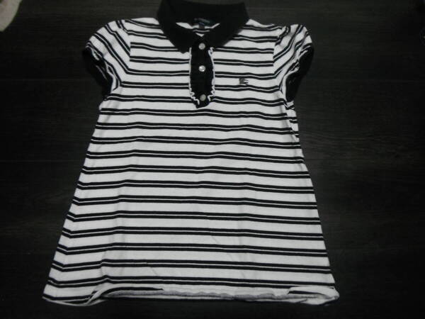 【中古】BURBERRY バーバリー ポロシャツ 150 トップス ボーダー