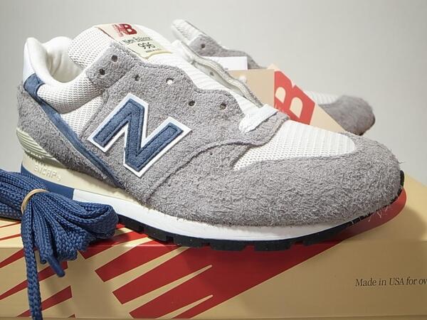 【送料無料 即決】NEW BALANCE USA製 U996TE GREY DAY 23.5cm US5.5新品 グレーxネイビー灰色GRAY NAVYヘアリースウェード米国製アメリカ製