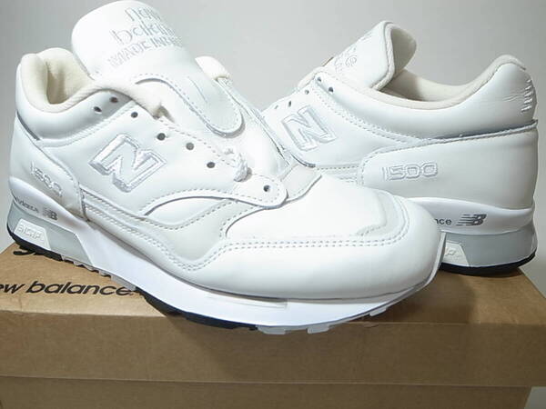 【送料無料 即決】NEW BALANCE UK製 M1500WG 25cm US7 新品オールレザーモデル 天然皮革 ホワイト白WHITEスムースレザー 英国製 イギリス製