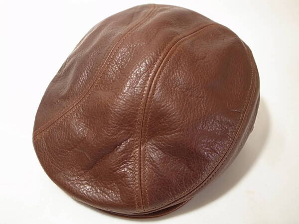 【送料無料】New York HatニューヨークハットNewYorkHat USA製 Vintage Leather 1900ビンテージ加工レザー本革製 ハンチングBrandy新品L/XL