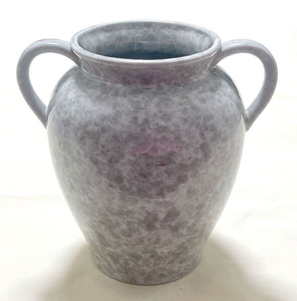陶磁器 両耳付き 花瓶 花器 フラワ-ベ-ス