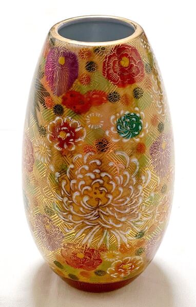 九谷焼 花尽くし 花瓶 花器 花入れ フラワーベース