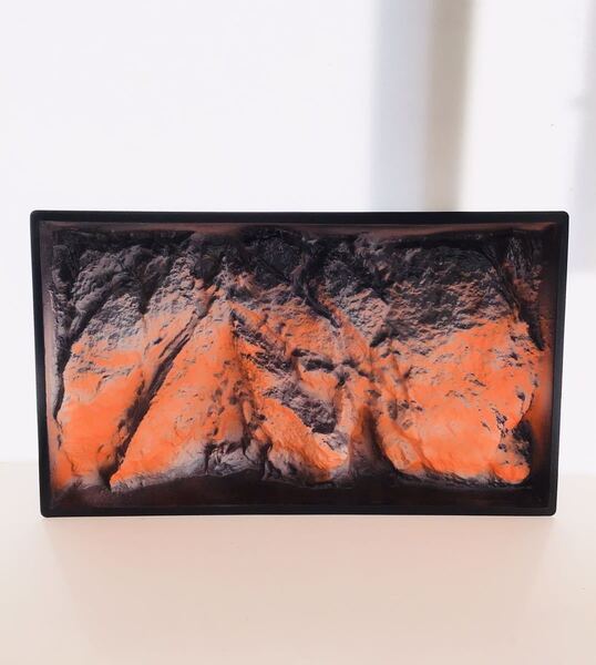 アダージョ でこぼこスクリーン 60cm用 オレンジ ⑤60cm水槽用 60×6×35cm 超立体3D世界を実現できる凸凹バックスクリーン 4941822770046