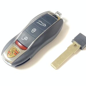 ★新品未登録 ポルシェ リモコンキー 7PP959753 315Mhz 3ボタン MCUシステム用 カイエン マカン パナメーラ キーレス 新品メカニカルキー付