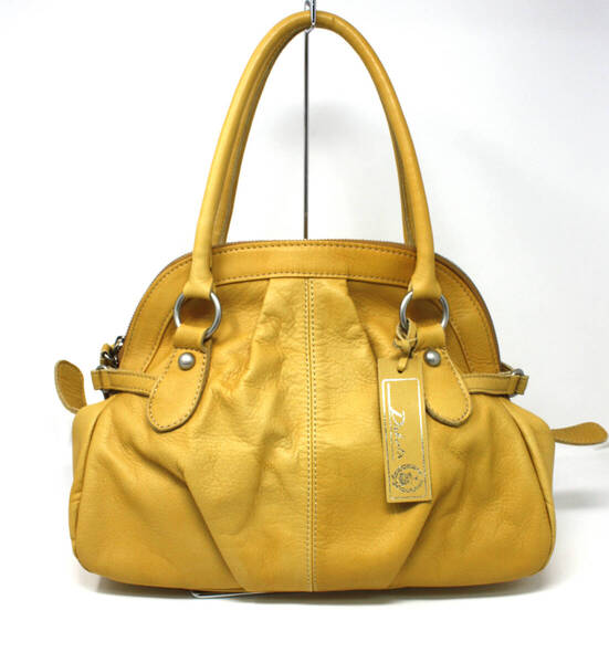 ◎美品 DAKOTA ダコタ 牛革 レザー トートバッグ マスタード