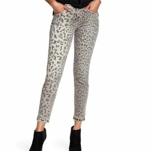 ☆USA製 CURRENT ELLOITT カレントエリオット THE STILETTO レオパード スキニーパンツ W26 GREY LEOPARD