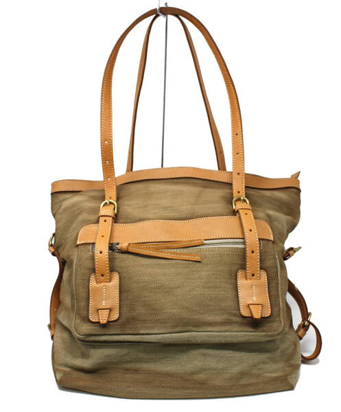 ◎美品 DAKOTA ダコタ ビンテージ加工 キャンバス×レザー トートバッグ