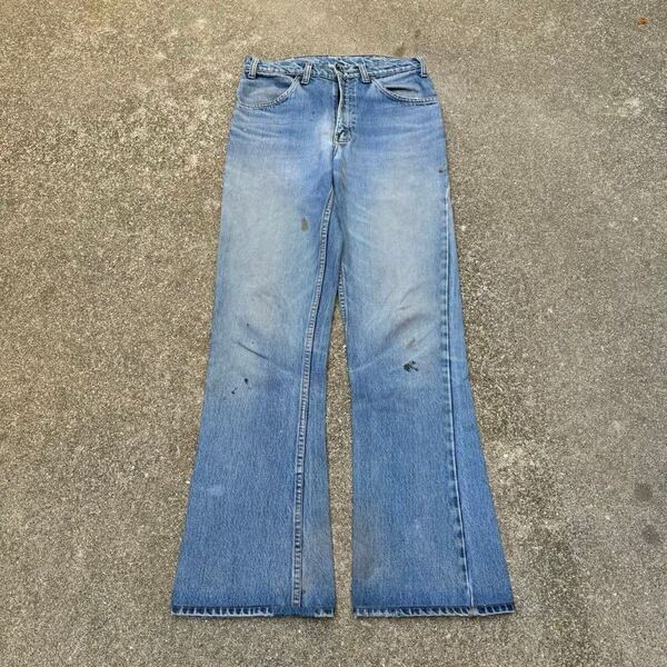 70s 80s Levi's 646 USA製 ヴィンテージ ベルボトム デニムパンツ ブーツカット リーバイス デニム インディゴ usa vintage ジーンズ W74cm