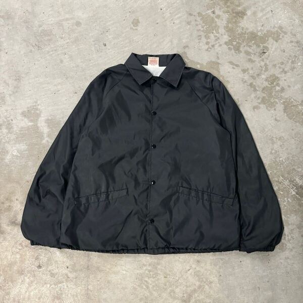 良品 80s 90s condinal ブラック ナイロンコーチジャケット ヴィンテージ college MIT ナイロン 黒 USA製 ジャケット usa Vintage M