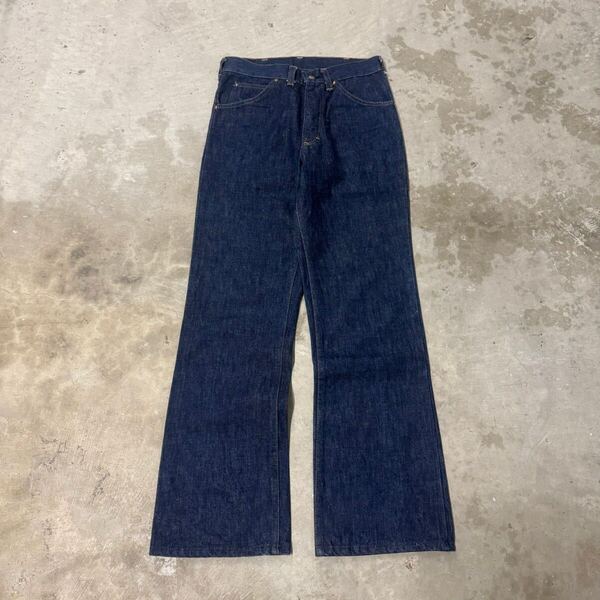 濃紺 70s USA製 ブーツカット デニム パンツ ヴィンテージ リーバイス インディゴ Levi's517 ストア物 ブルー フレアパンツ W76cm