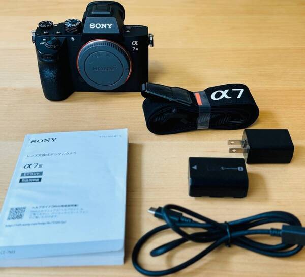 【送料無料】SONYα7 IIIボディ ILCE-7M3 外箱あり・シャッター24,571回、おまけ5点付き