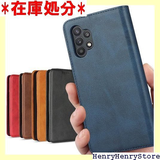 Galaxy A32 5G ケース 手帳型 ケース A シンプル スタンド機能 落ち着いた色 レトロ ネイビー 343