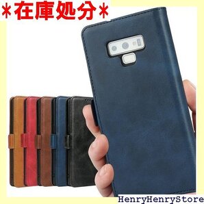 Galaxy Note9 ケース 手帳型 SC-01L カード入れ スタンド機能 落ち着いた色 レトロ ネイビー 380