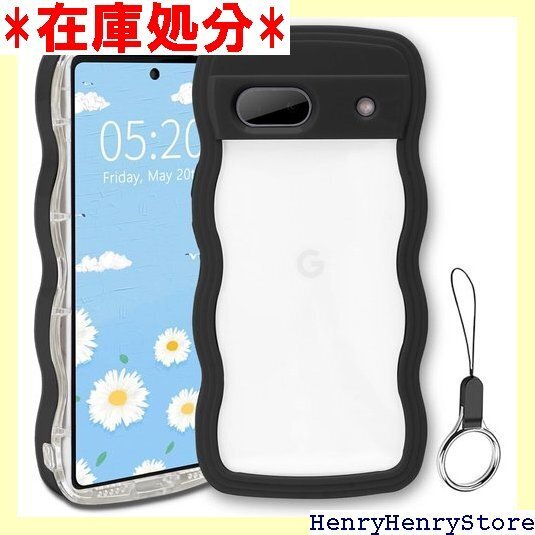 Google Pixel 8A ケース クリア ウェー ヤレス充電対応 Google Pixel 8A-ブラック 1980