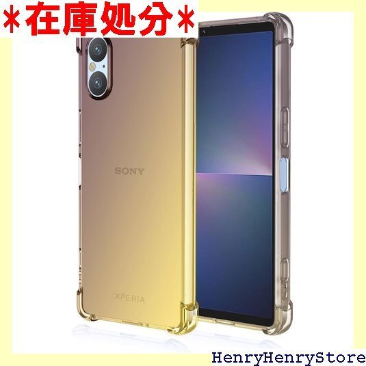 Xperia 10 VI SO-52E対応ケース グラ au SOG14ソフトTPUケース ブラック&ゴールド 2004