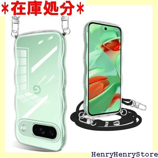 Pixel 9 ケース クリア ショルダー ストラップ 量 取り外し可能 長さ調整可能 ワイヤレス充電対応 透明 2070