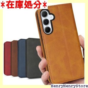 S24 FE galaxy ケース 手帳型 Galax ード入れ スタンド 落ち着いた色 レトロ ライトブラウン 2083