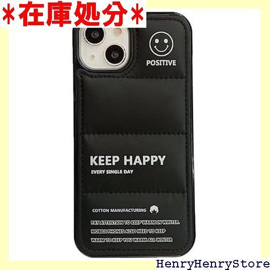AINONE iPhone16Plusケース ダウンジ 繍 かわいい スマイル ダウン iPhone16Plus 2194