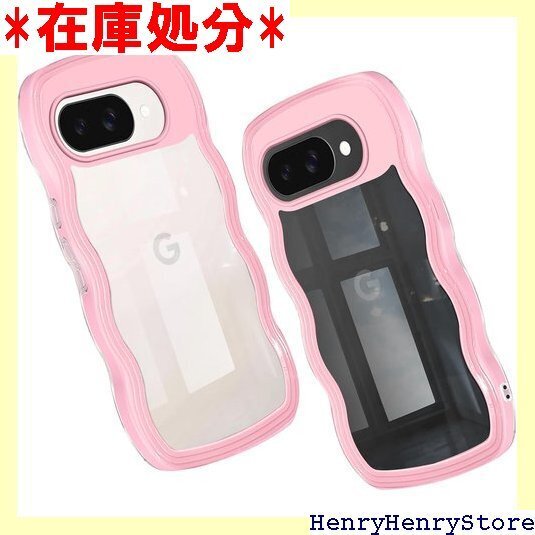 Google Pixel 9a ケース クリア おしゃ トラップホール付き ワイヤレス充電 スマホケース ピンク 2420
