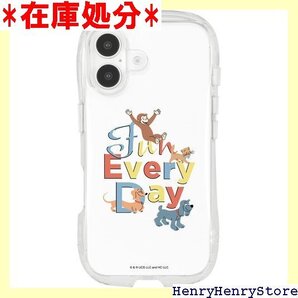 グルマンディーズ おさるのジョージ iPhone16 対応 クリスタルクリアケース 集合 CG-38A 2700