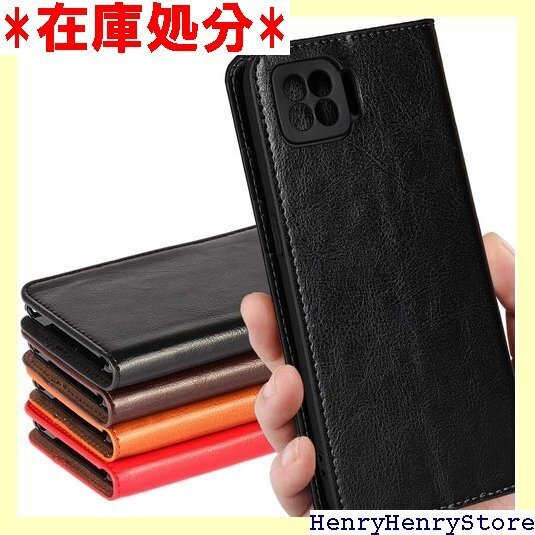 OPPO A73 ケース 手帳型 A73 SIMフリー バー カード入れ 耐久性 摩擦耐性 選べる4色 ブラック 303