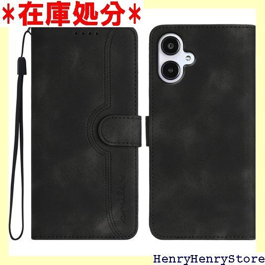 Gedurya Galaxy A25 5G ケース 手 ラクシー a25 5g 携帯カバー 財布型 - ブラック 2722