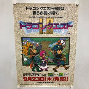 C12293 GBC ドラゴンクエスト Ⅰ・ Ⅱ GAMEBOY COLOR DRAGON QUEST 1・ 2 希少 レア販促 告知 B2サイズ ポスター