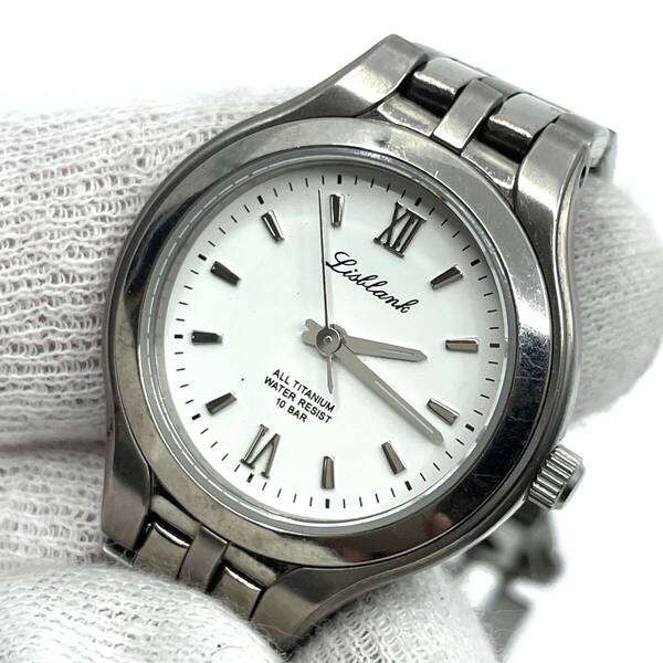【電池切れ】ORIENT オリエント Lisblank リブラン クォーツ 腕時計 白文字盤 3針 ローマン ラウンド シルバー 部品取り A1-693