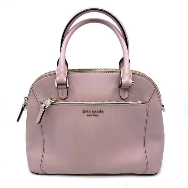 kate spade ケイトスペード 2way ハンドバッグ ピンク系 ゴールド金具 ルイーズ ドーム W19 H25 D11 レディース