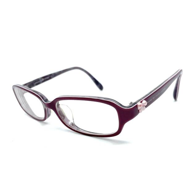MARC BY MARC JACOBS マークバイマークジェイコブス 度入り 眼鏡 メガネフレーム フルリム パープル×ピンク リボン MNJ-0008J S2Y