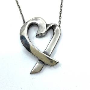 【チェーンジャンク】Tiffany & Co. ティファニー シルバー ネックレス パロマ ピカソ ラビング ハート SV925 SILVER ラグジュアリー