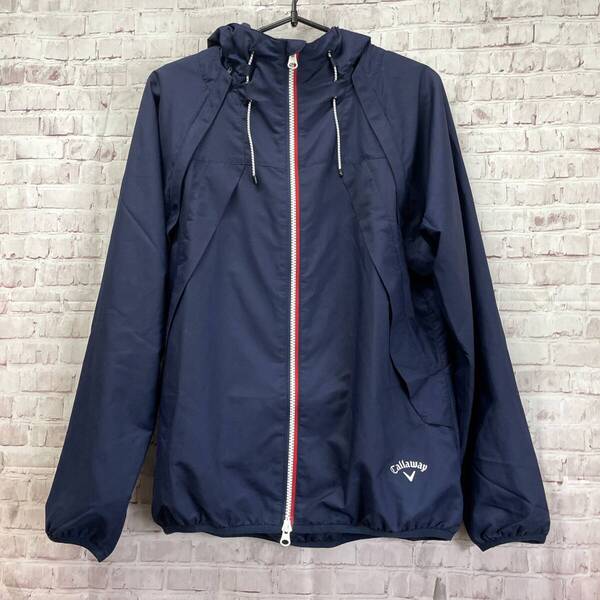 CALLAWAY キャロウェイ スポーツウェア M 2way 長袖 ノースリーブ ジップアップ パーカー ストレッチ ネイビー×レッド 241-8210803