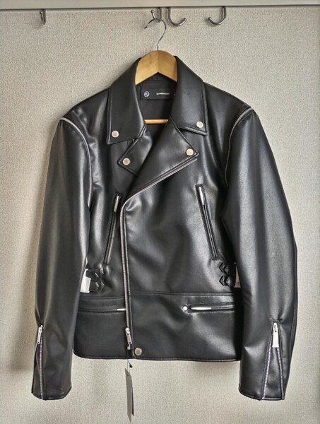 【近日中に出品終了】 新品 GU×UNDERCOVER 2WAYライダースジャケット Sサイズ ブラック 黒 ダブル レザータッチ ジーユー アンダーカバー