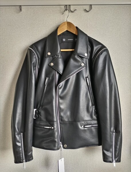 【近日中に出品終了】 新品 GU×UNDERCOVER 2WAYライダースジャケット Mサイズ ブラック 黒 ダブル レザータッチ ジーユー アンダーカバー